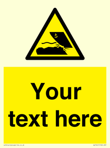 Custom Warning submerged objects in watercraft areas